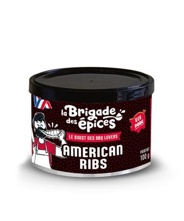 La Brigade des pices DRY RUB American Ribs Seasoning for Pork Barbecue La Brigade des pices 100 g 100% Natural and Made in France