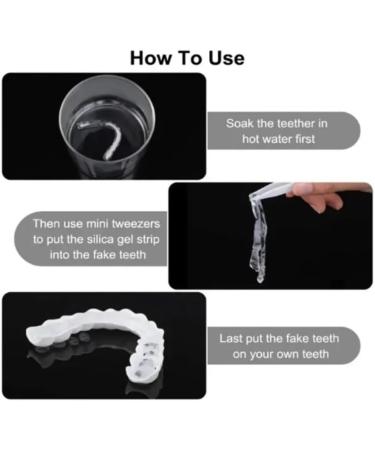 Buy Iksvmsi Provisional Dentures & Cosmetic Veneers - International Shipping for Men & Women | False Teeth Tooth Whitening (2 Pairs) - Buy Online on GoSupps.com
