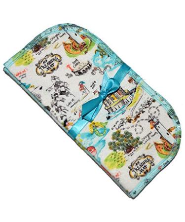 Set of 5 Pirates and Pals Printed Flannel Wipes - 2 Ply, 8x8 Inches - Buy Online on GoSupps.com