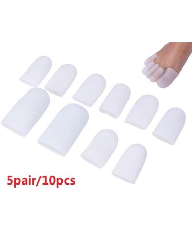 COHEALI Toe Corn Sleeve - 5 Pairs Silicone Gel Toe Covers for Corns, Blisters, and Toe Separation - Buy Online on GoSupps.com