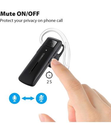 Marnana Bluetooth Headset with Voice Control & Noise Cancelling Mic - 13 Hrs Playtime - Wireless Hands-Free Call for iPhone Samsung Android - Black - Buy Online on GoSupps.com
