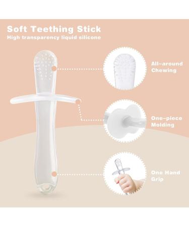 Cat Shaped Teether & Teething Stick Set - BPA Free, Freezer Safe Baby Teething Toys - Relieve Pain, Massage Gums - Perfect Gift for Friends' Babies (2PCS) - Buy Online on GoSupps.com