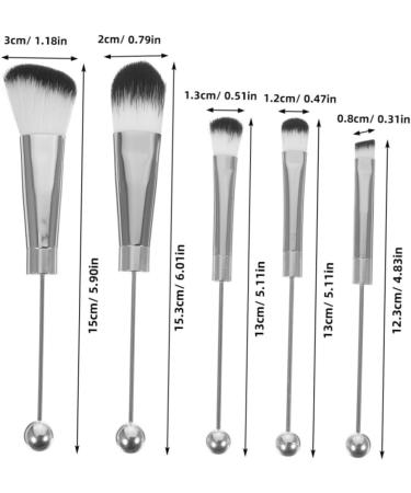 Beavorty Foundation Brush 2 Sets Metal Handle Makeup Brush Eye Shadow Eyeshadow Eyebrow Brush Eye Makeup Brush Concealer Brush Blush Brush Loose Powder Brush Beaded Paint Stainless Steel - Buy Online on GoSupps.com