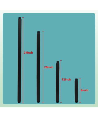 Drettyer Ceiling Mount Shower Arm with Flange 20 Inches Square Straight Extender Extension Pipe Replacement Long Shower Arm For Fixed Rain Shower Head or High Ceiling Matte Black 20inch Black - Buy Online on GoSupps.com