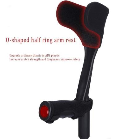 PSMPENG Forearm Crutches Adjustable Cane Ergodynamic Forearm Crutches/Black/Lightest Crutch with an Integrated Shock Absorber 14 Stops Height Adjustable - for Standard and Tall Adults Lightweight Arm - Buy Online on GoSupps.com
