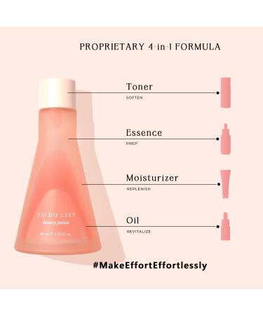 Hydrating Korean Skin Care Set: Face Moisturizer Toner Essence Serum & Hyaluronic Acid Oil | TO DO LIST Beauty Potion - Buy Online on GoSupps.com