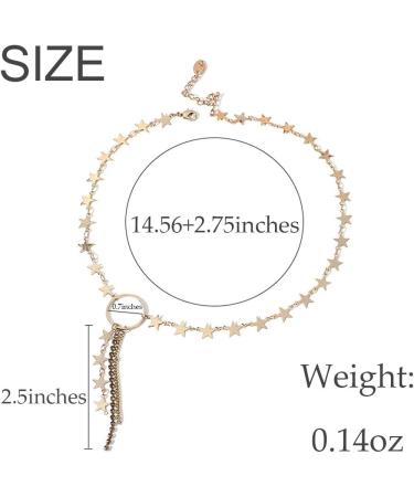 Edary Boho Star Necklace | Gold Tassel Jewelry for Women - Trendy Accessories for Stylish Looks - Buy Online on GoSupps.com
