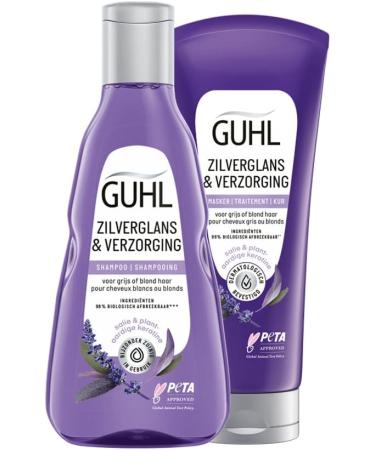 Guhl Ikebana Cosmetics BV Guhl Silver shine & care shampoo with purple sage and oil for gray or blonde hair 250 milliliters - Buy Online on GoSupps.com