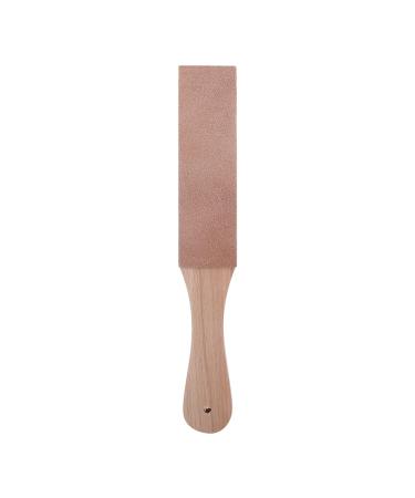 Leather Sharpener with Wooden Handle Multifunctional DIY Craft Polish Sharpening Belt for Knives Razors and Tools