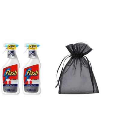Flash with Bleach Multi Purpose Cleaning Spray Eucalyptus Scent 2Pk 2 x 800ml + Our Gift for You: Organza Bag Size 9x7x0.1cm