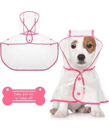 Buy Ssang Waterproof Dog Raincoat - Adjustable & Windproof Poncho Hoodie for Small & Medium Dogs (Pink M) - Buy Online on GoSupps.com