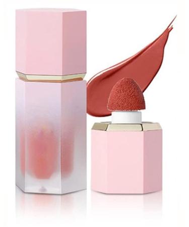 Smooth Cream Blush Makeup Creamy Liquid Blush for Cheeks Burden-free long-wearing smudge-proof natural-looking glossy finish (01)