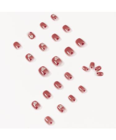 Red Heart Soft Nail Wearing Nail Finished False Nail Beauty Patch Nail Patch Detachable Nail Patch Wearing Nail JP1043 - Buy Online on GoSupps.com