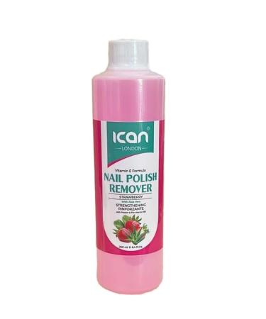 ican London Strawberry Vitamin E Formula Nail Polish Remover 250ml