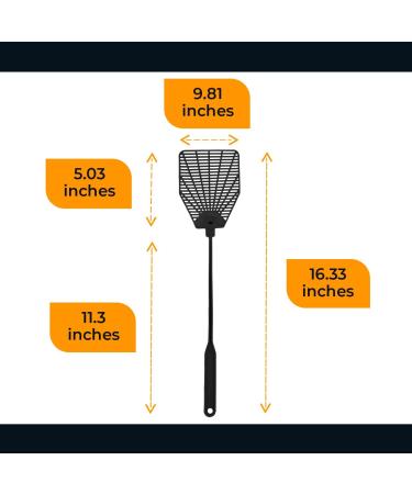 OFXDD Rubber Fly Swatter Pack - Long, Heavy Duty, Total Random Colors (3 Pack) - Buy Online on GoSupps.com