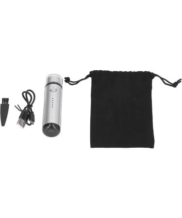 Portable Mini Electric Shaver for Men - USB Power Close Shave & Flannel Bag Included - ABS Stainless Steel (Silver - Buy Online on GoSupps.com