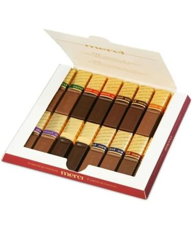 Bulk Chocolate: Merci Finest Assorted European Chocolate Gift Box - 200g - Box of Chocolate - Snacks for Adults & Treats - Assorted Chocolate Box - Chocolate Gift - Individually Wrapped - Value Bundle Pack of 2 Chocolat Box - Buy Online on GoSupps.com