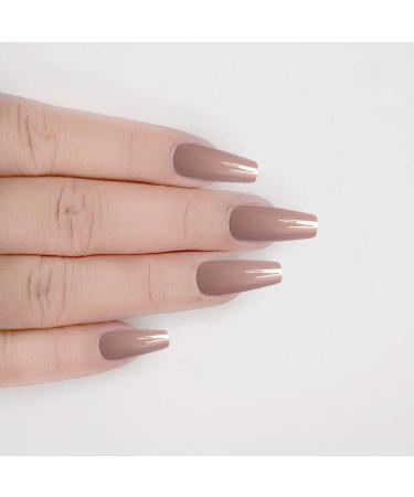 Laza 96 PCs Colorful Fake Nails - Long Ballet Ballerina Full Cover UV Coat Acrylic Nails in Lotus Pink & Nude - International Shipping Available - Buy Online on GoSupps.com