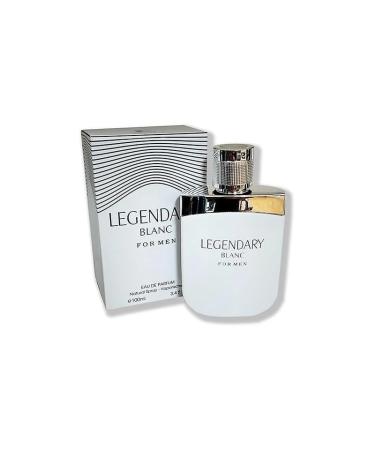 LEGENDARY BLANC Cologne for Men Eau de Parfum Woody Aromatic Fragrance 3.4oz/100ml Natural Spray Long Lasting