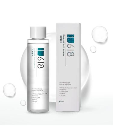 Hyaluronic Acid Ampoule Toner Deep Moisturizing Skin Toner for Face Korean K-Beauty for Dry and Oily Skin Daily Use 6.7 Fl Oz