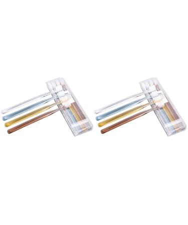 Healvian 16 STK toothbrushes suit toothbrushes for shopping car children's toothbrush coal toothbrush bamboo crystal toothbrush with soft bristles extra soft handle travel soft fur