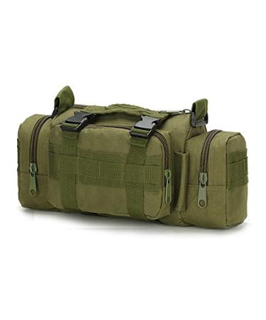 FAMI Fanny Deployment Bag Tactical Waist Pack Small Sling Pack Hand Carry Bag Handlebar Bag-Green