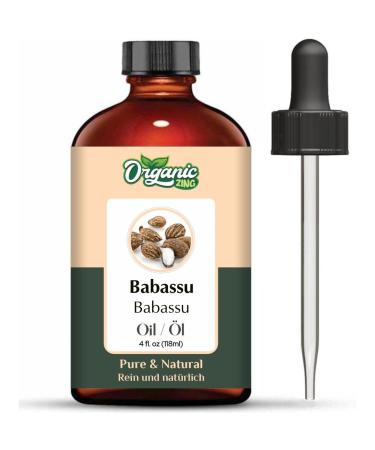 ORGANIC ZING Organic Zing Babassu (Attalea Speciosa) Oil | Pure & Natural Carrier Oil for Skincare & Hair Care & Massage - 118 ml