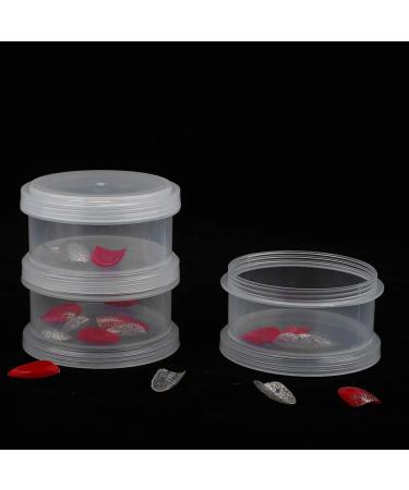 Angrek 3-Layer Transparent Nail Art Decoration Box - Gemstone & Pearl Showcase Storage for Fake Nails - Buy Online on GoSupps.com
