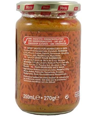 YEO'S SATAY/Sat Sauce for barbecue and side dishes 250ML - Preservative-free (Pack of 12 jars) - Buy Online on GoSupps.com