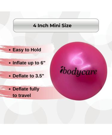 Pilates Mini Ball (10cm): Pink Accessory for AeroPilates, Yoga, Fitness & Strength - Buy Online on GoSupps.com