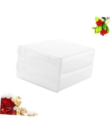 1 pc box Container Household Plastic Trays Transparent Containe Dumplings Double-deck Home re-usable Transparent Color 34X26CM double-deck - Buy Online on GoSupps.com