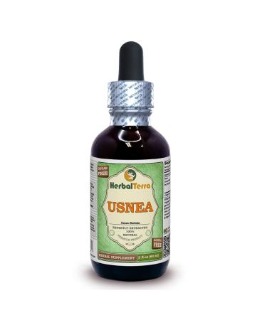Herbal Terra LLC Usnea (Usnea barbata) Glycerite Dried Thallus Alcohol-Free Liquid Extract 2 oz Alcohol-FREE 2 Fl Oz (Pack of 1)