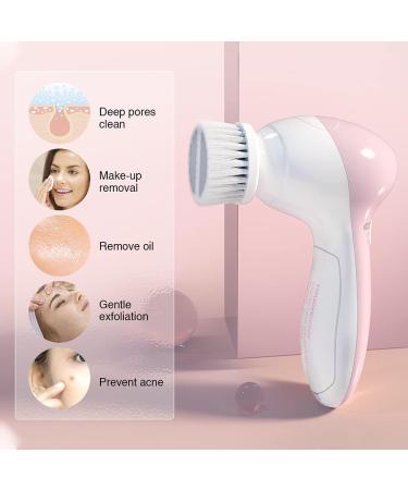 TOUCHBeauty Facial Cleansing Brush Set | 3 Brush Heads for Gentle Cleansing, Deep Scrubbing, and Massaging | AG-0525A Pink - Buy Online on GoSupps.com