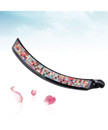 Minkissy Large Banana Hair Clips for Women | Colorful Acrylic Rhinestone Hairpin & Crystal Buckle Hair Clip - Buy Online on GoSupps.com