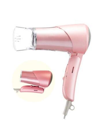 Folding Hair Dryer Professional Hair Dryer AC 1200W Negative Ionic Far Infrared Hairdryer with 2 Heat Cool Shot Setting for Home Portable Travel Fast Drying Hair Lightweight Quiet Blue Small Gift Pink