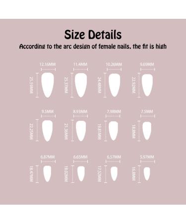 Shop Nude Almond Ombre Press on Nails - Short Medium Gradient Pink White Fake Nails for Weddings & Birthdays | AKT876Q - Buy Online on GoSupps.com