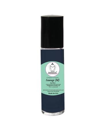 Compare to Aroma Sauvage by Dior for Men - 1/3 oz Travel Size Body Oil Roll-On | Premium Fragrance - Buy Online on GoSupps.com