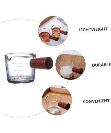 HOMSFOU 3 Pcs Milk Cup Espresso Shot Glass Creamer Mug Clear Cups Milk Creamer Jug Liquid Measuring Cups Turkish Coffee Glass Measuring Cups for Mini Heater Turkey Wood High Borosilicate 8.5X4.5X4.2CMx3pcs As Shownx3pcs - Buy Online on GoSupps.com