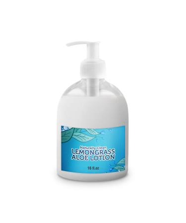 LandLSoap Lemongrass Aloe Vera Lotion with Argan Oil Hand-Made moisturizer and body lotion Non-GMO Vegan Made in USA 16 oz