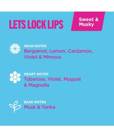 Let's Lock Lips Pheromone Body Mist Perfume - Women Cologne & Fragrances - Body Spray with Notes of Natural Bergamot Lemon Cardamon Mimosa and Violet - 3.35 floz 99 mL - Buy Online on GoSupps.com