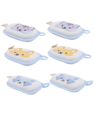 FRCOLOR Bath Sponge Toddler Bath Scrubber Kids Shower Scrubber Child Bath Shower Sponge Infant Bath Scrubber Foam Scrubber Baby Shower Animal Cotton Newborn Bath