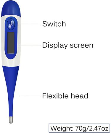 Pet Thermometer Digital Veterinary Thermometer Waterproof Digital Thermometer for Pets Pet Thermometer with Reminder Function Thermometer for Dogs Cats Horse Cattle Pigs Sheep - Buy Online on GoSupps.com