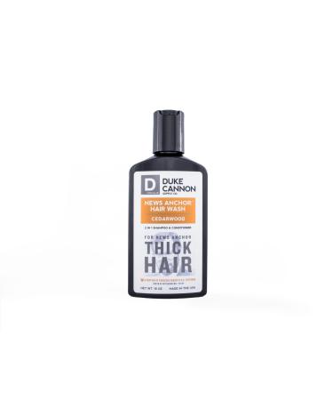 Duke Cannon News Anchor Thick 2-in-1 Hair Wash (Cedar) 10 Ounces