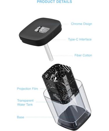 Beioue 1000ML Cool Mist Humidifier with Night Light - Home, Bedroom, Office, Travel - Black - Buy Online on GoSupps.com