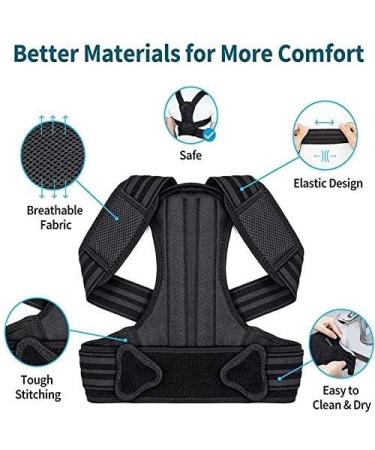 KouRy Adjustable Posture Corrector - Spine & Back Support for Men & Women | Pain Relief Brace for Neck Back & Shoulders - International Shipping Available - Buy Online on GoSupps.com