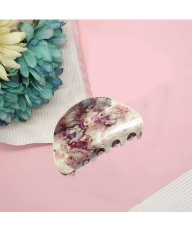 Acetate Hair Jaw Clips - White Purple Tortoise Shell French Hair Clamps for Women and Girls - Korean Style Hair Accessories - Set of 6 - Buy Online on GoSupps.com