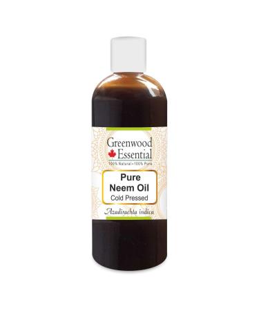 Greenwood Essential Pure Neem Oil (Azadirachta indica) Pure Therapeutic Grade Cold Pressed 200ml (6.76 oz)