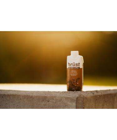 BR ST PROTEIN COFFEE MOCHA - Chocolatey slightly sweet (20g Protein 50mg Caffeine 100 Calories) Chocolatey Smooth Slightly Sweetened Cold Brew Coffee 330mL 12 Pack Brust Iced Coffee - AS SEEN ON DRAGON'S DEN Mocha: Slightly Sweet - Buy Online on GoSupps.com
