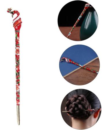 DRESSOOS 1pc Hanfu hairpin Hair Stick Pin japanese hair sticks leaf hair stick kimono antique retro hair stick japandi decor red decor Classical Hair Chopsticks alloy vintage brass - Buy Online on GoSupps.com