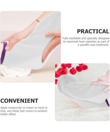 POPETPOP Wax Bath Liners 1 Pair Plastic Socks Paraffin Baths Gloves Hand Foot Covers Pedicure Bags for Moisturizing Feet Thermal Hot Wax - Buy Online on GoSupps.com
